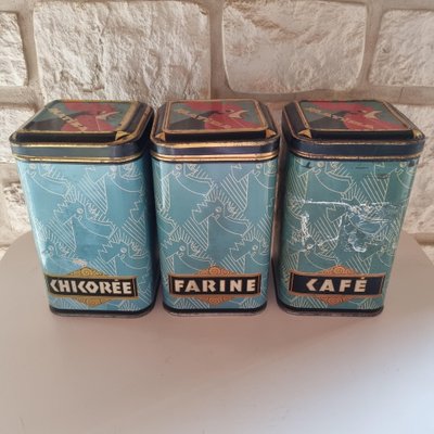 Chocolate Boxes Cémoi Flour Coffee Chicory, 1960, Set of 3-GSF-1813384