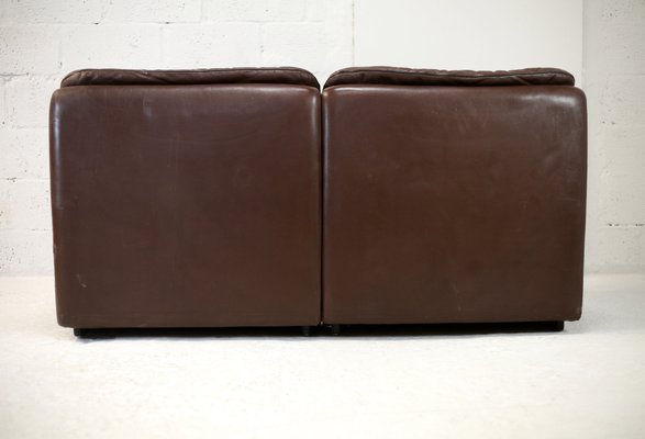 Chocolate Leather Sofa from De Sede, Switzerland, 1970s-MAO-1313291