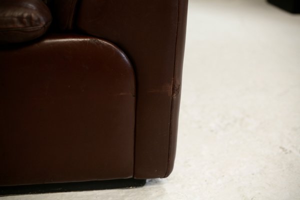 Chocolate Leather Sofa from De Sede, Switzerland, 1970s-MAO-1313291