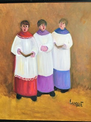 Choirboys Singing in Altar by Luque, Spain-PSK-1003268