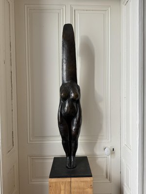 Christian Astuguevieille, Divinité Femme Surf, Bronze and Chestnut, 2004, Cire Perdue Couffignal EA1, Edition of 2 Copies, 195cm High-NRK-2036083