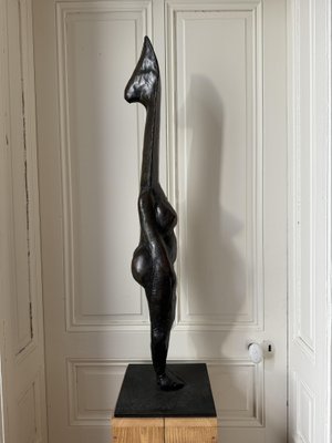 Christian Astuguevieille, Divinité Femme Surf, Bronze and Chestnut, 2004, Cire Perdue Couffignal EA1, Edition of 2 Copies, 195cm High-NRK-2036083