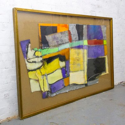 Christian Kares, Abstract Composition, 1990s, Acrylic on Cardboard, Framed-CQZ-1427280