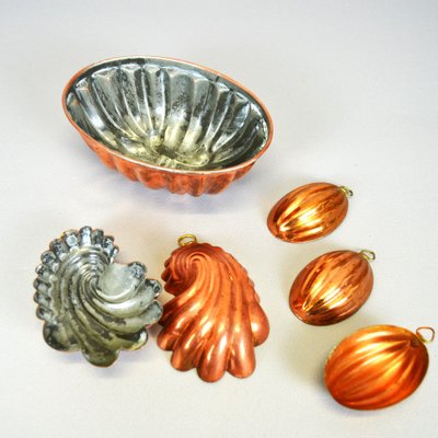 Christmas Copper Cake Molds, Set of 6-AOU-1735429