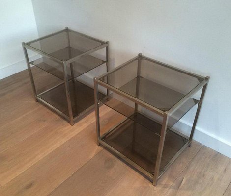 Chrome 3-Tier Side Tables, 1940s, Set of 2-BA-658614