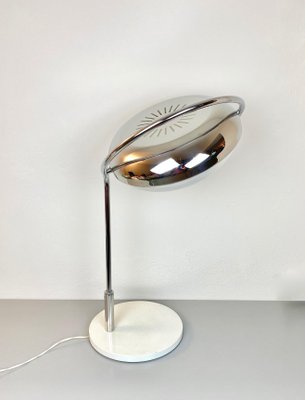 Chrome & Acrylic Glass Adjustable Table Lamp from Reggiani, Italy, 1970s-LYQ-1171560