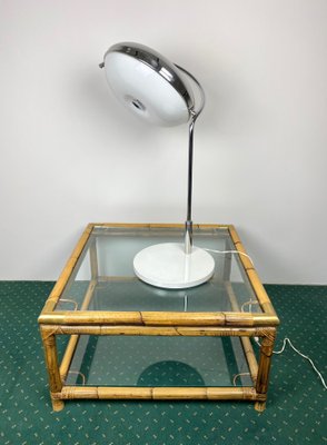 Chrome & Acrylic Glass Adjustable Table Lamp from Reggiani, Italy, 1970s-LYQ-1171560