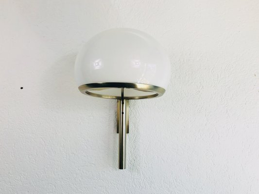 Chrome and Acrylic Glass Wall Light from Arteluce, Italy, 1970s-PUK-675875