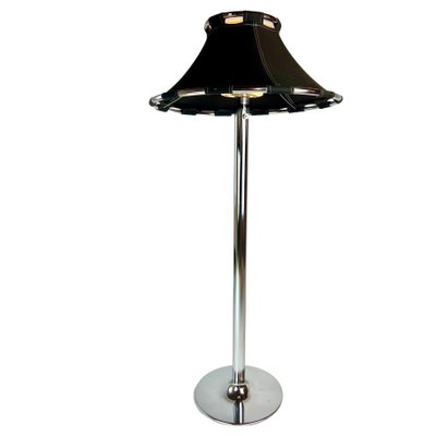 Chrome and Black Fabric Floor Lamp by Anna Ehrner for Ateljé Lyktan-VDW-1277134