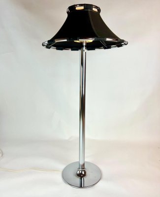 Chrome and Black Fabric Floor Lamp by Anna Ehrner for Ateljé Lyktan-VDW-1277134