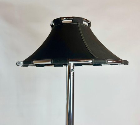 Chrome and Black Fabric Floor Lamp by Anna Ehrner for Ateljé Lyktan-VDW-1277134