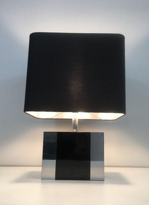 Chrome and Black Lamp-BA-1365802