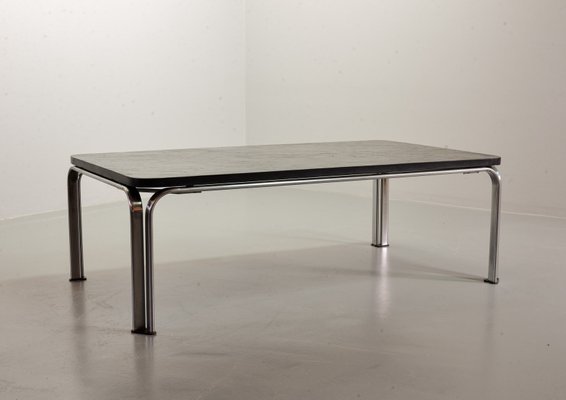 Chrome and Blackstone Rectangle Coffee Table Model Bogota, Germany, 1970s-IXC-1426387