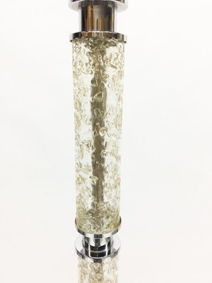 Chrome and Crystal Floor Lamp, 1950s-UCH-1224934