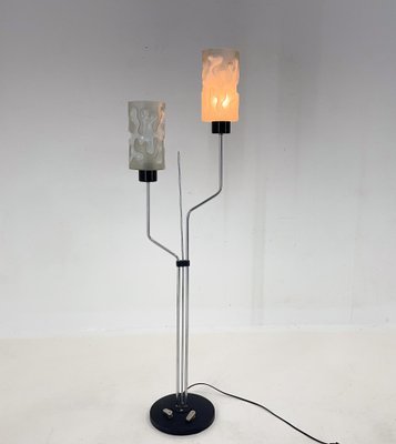 Chrome and Glass Floor Lamp attributed to Lidokov, Former Czechoslovakia, 1970s-TZ-1752840