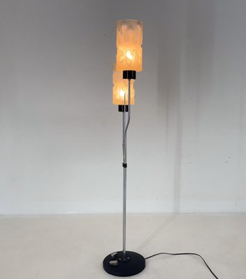 Chrome and Glass Floor Lamp attributed to Lidokov, Former Czechoslovakia, 1970s-TZ-1752840