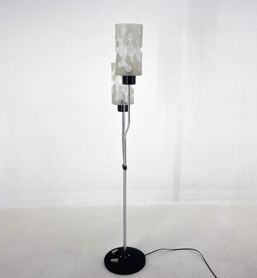 Chrome and Glass Floor Lamp attributed to Lidokov, Former Czechoslovakia, 1970s-TZ-1752840