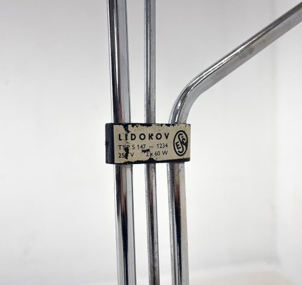 Chrome and Glass Floor Lamp attributed to Lidokov, Former Czechoslovakia, 1970s-TZ-1752840