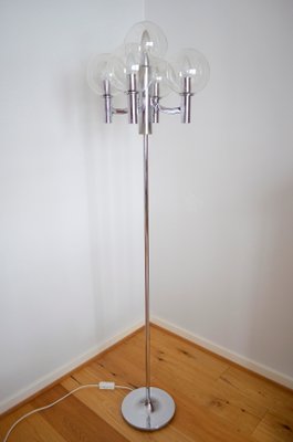 Chrome and Glass Floor Lamp from Kaiser Leuchten, 1960s-OV-573517