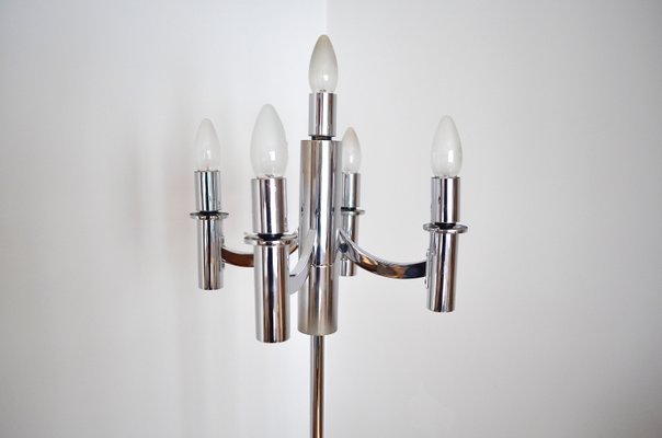 Chrome and Glass Floor Lamp from Kaiser Leuchten, 1960s-OV-573517