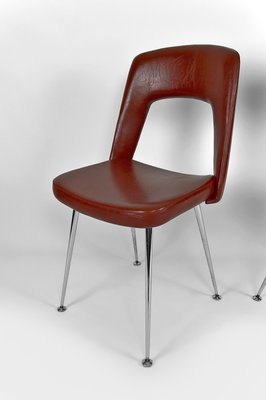 Chrome and Leatherette Conference Chairs, 1960s, Set of 2-XNH-1174840