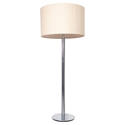 Chrome and Linen Floor Lamp from Staff Leuchten, Germany-KL-844362