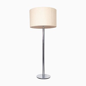 Chrome and Linen Floor Lamp from Staff Leuchten, Germany-KL-844362