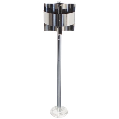 Chrome and Marble Floor Lamp attributed to Pierre Cardin, 1970s-QT-1263361