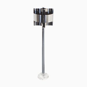 Chrome and Marble Floor Lamp attributed to Pierre Cardin, 1970s-QT-1263361