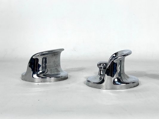 Chrome and Plastic Coat Hangers by Olaf von Bohr for Kartell, 1960s, Set of 3-OT-1417414