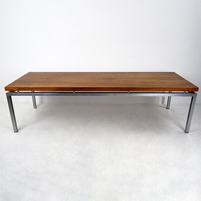 Chrome and Teak Coffee Table, 1950s-RY-553845