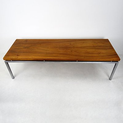 Chrome and Teak Coffee Table, 1950s-RY-553845