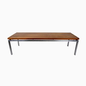 Chrome and Teak Coffee Table, 1950s-RY-553845