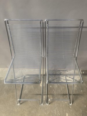 Chrome Bar Stools by Till Behrens for Shulbach, 1980s, Set of 2-QVY-1812775