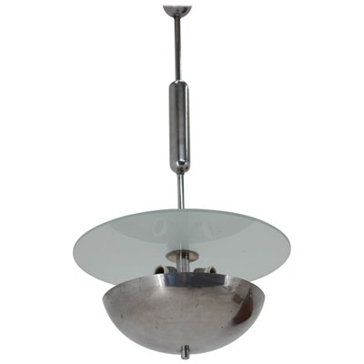 Chrome Bauhaus Pendant Lamp, 1930s-TZ-983688