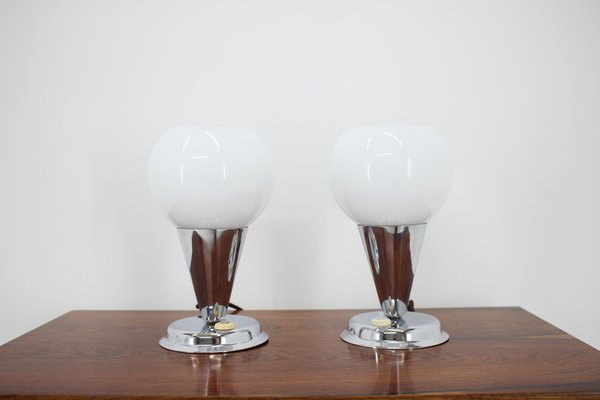 Chrome Bauhaus Table Lamps, 1930s, Set of 2-TZ-548221