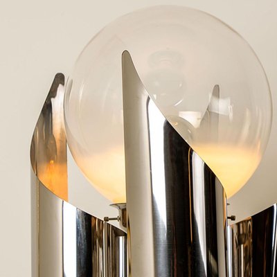 Chrome Blown Glass Floor Lamp from Reggiani, Italy, 1970-VDW-885974