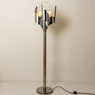 Chrome Blown Glass Floor Lamp from Reggiani, Italy, 1970-VDW-885974