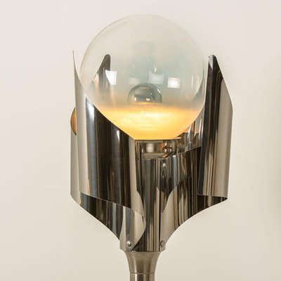 Chrome Blown Glass Floor Lamp from Reggiani, Italy, 1970-VDW-885974