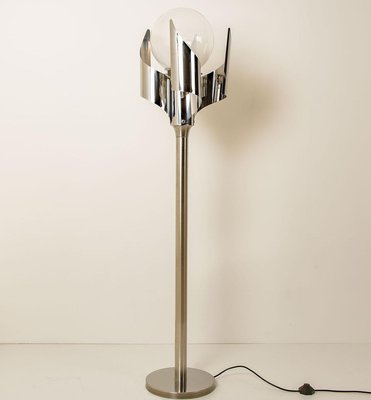 Chrome Blown Glass Floor Lamp from Reggiani, Italy, 1970-VDW-885974