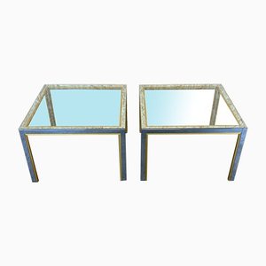 Chrome & Brass Coffee Side Table, 1960s, Set of 2-EJL-1140261