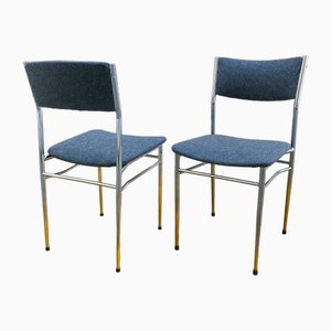 Chrome Chairs in Gray Felted Wool, Set of 2-UXO-2014831