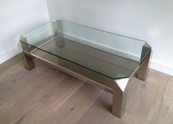 Chrome Coffee Table, 1970s-BA-1365700