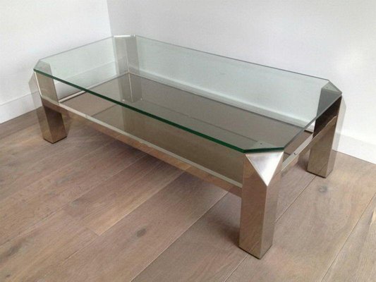 Chrome Coffee Table, 1970s-BA-1365700