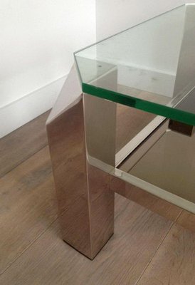 Chrome Coffee Table, 1970s-BA-1365700