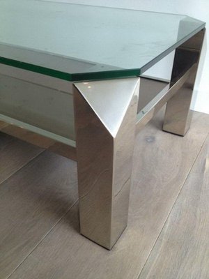 Chrome Coffee Table, 1970s-BA-1365700