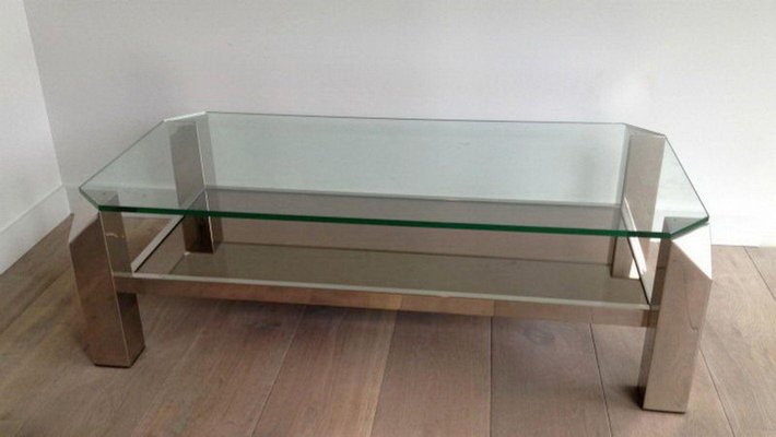 Chrome Coffee Table, 1970s-BA-1365700