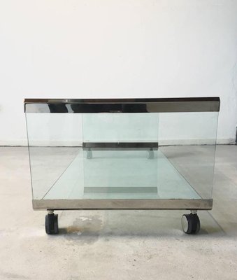 Chrome & Glass Coffee Table by Pierangelo Galotti for Galotti & Radice, 1975-LL-1425255