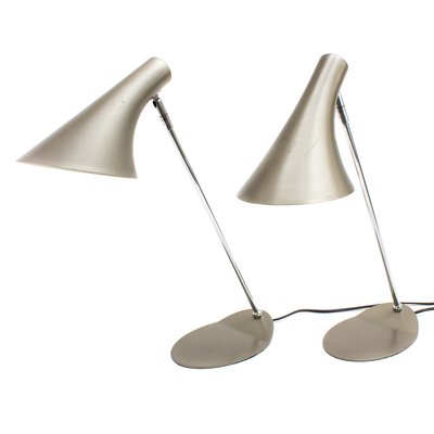 Chrome & Lacquered Metal Table Lamps, 1970s, Set of 2-FSD-846148