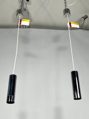 Chrome Pendant Lamps from Stilux Milano, 1970s, Set of 2-OT-1340757